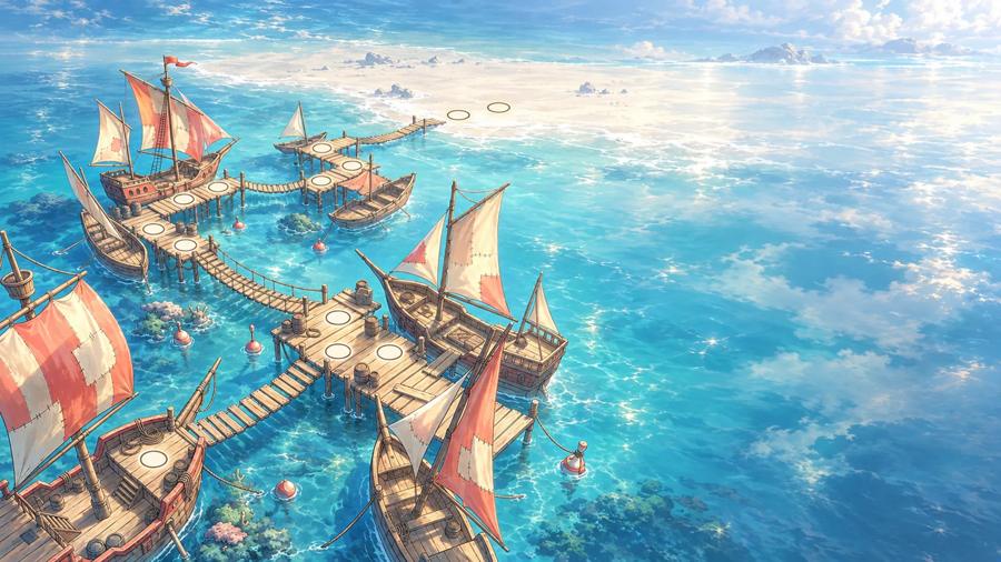 World 3: a harbour of ships and docks